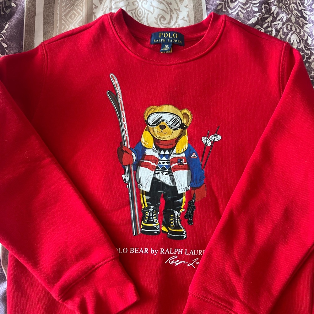 Polo by Ralph Lauren Kids Red Ski Bear Sweatshirt
